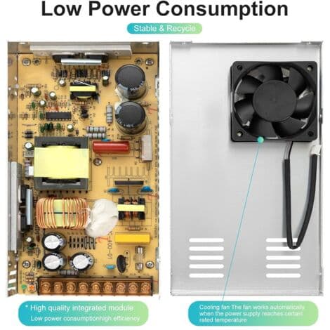 12V 30A strømforsyning transformatoromformer AC 110/220V til DC 12V 30A 360W for datamaskiner, LED-lys
