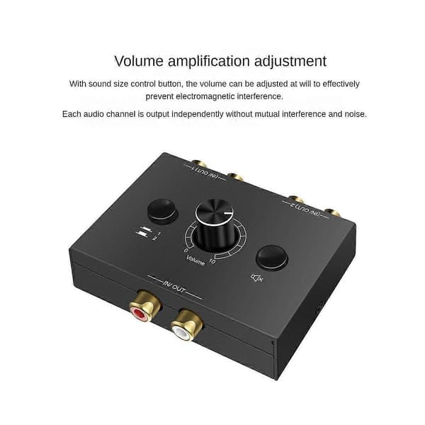 2 Ind 1 Ud 1 Ind 2 Ud Hurtig Audio Switcher Volumenkontrol Controller til Multi-Enhedsforbindelse
