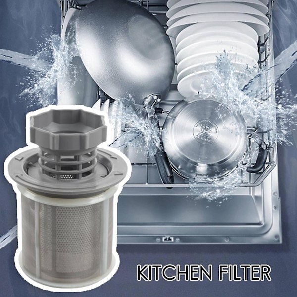 2-delt Opvaskemaskine Mesh Filter Sæt Grå Pp Kompatibel med Bosch Opvaskemaskine 427903 170740 Serie Repl