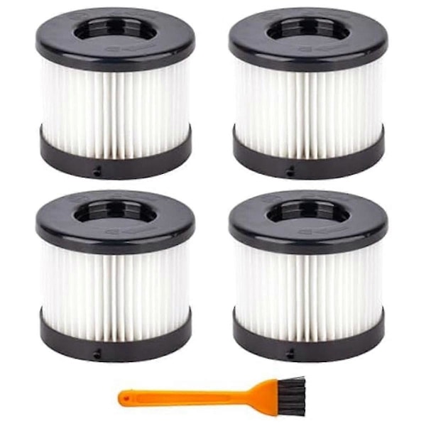 4-pakkauksen 49-90-0160 HEPA-kuivaimessuodatin yhteensopiva Milwaukee 49-90-0160 0882-20 M18 Compact Vacuum -imurin kanssa, mukana 1 puhdistusharja