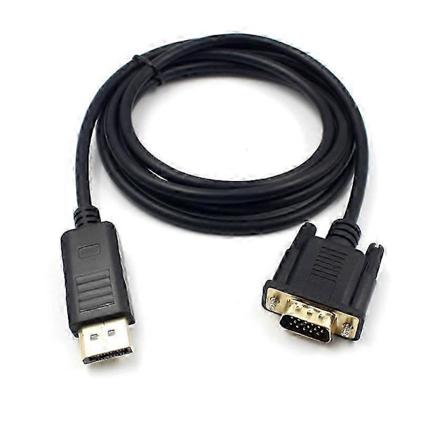 1,8 m DisplayPort DP - VGA urosadapterikaapeli kullattu johto UniversalP20211224184