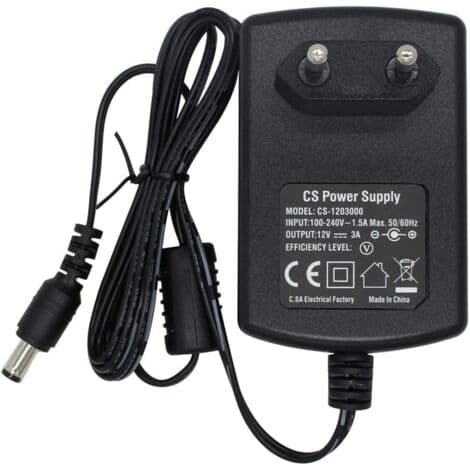 Universell Stabilisert AC/DC Strømadapter 12V 3A Q-12V