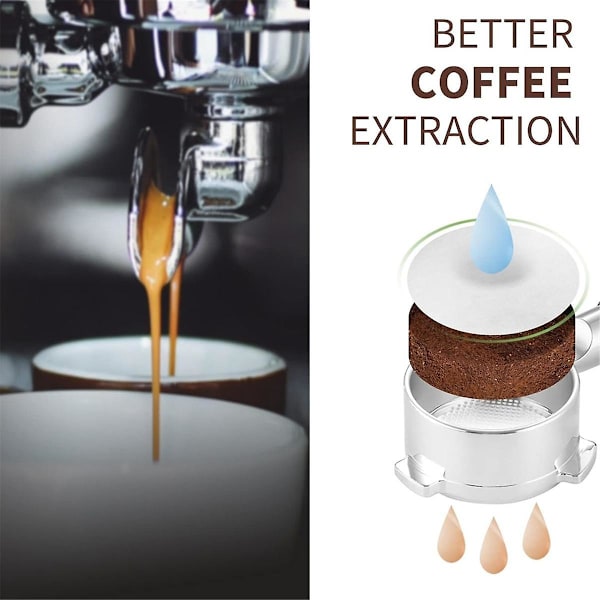 Espresso Filterpapir 58mm-800PCS Ubleget Kaffepapirfilter til Espressomaskine - Portafilter Espressofiltre