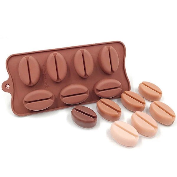 7 Hulrum Kaffe Bønne Chokolade Fondant Form Værktøj Voks Smelte Kage Gele Mousse Kage Is Form