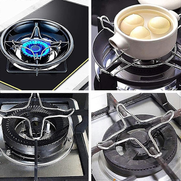 2 Delar Universal Gjutjärns Gasring, Universal Spishållare, Wokstöd för Gasspis, för Kök, Kaffebryggare, Ugnar, Gasspisar