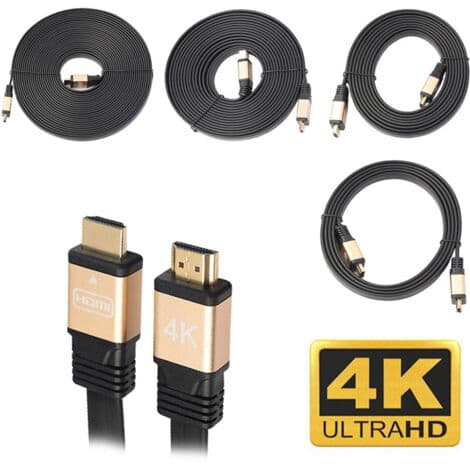 Höghastighets HDMI 2.0-kabel som stöder Ethernet 3D 4K-video och ARC 1,80 meter