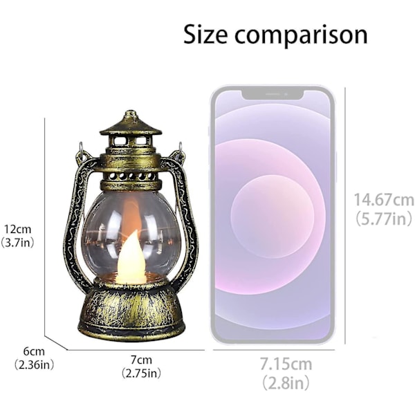 Julekerosen Håndholdte Lamper, Jule-LED Natlys Dekorative, Kerosinlampe Campinglys