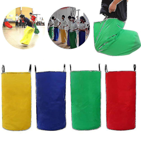 4 stycken säckrace-påsar, ägglopp, hopppåse, barnspel, fest