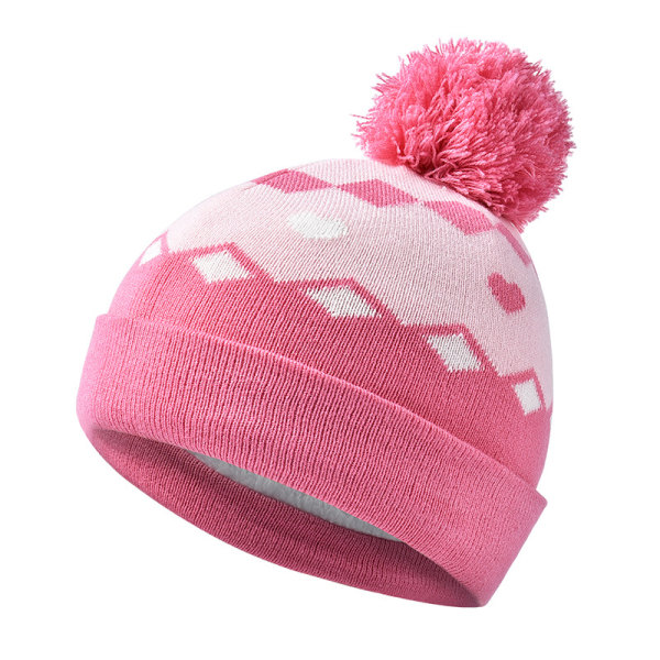 Barn Pojkar Flickor Beanie Hat Scarf och handskar Set för 1-6 år gammal vinter Set Love style-pink
