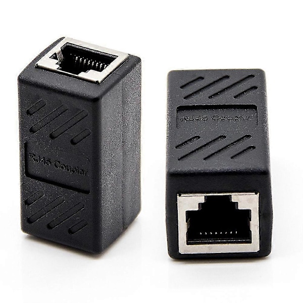 2 stk. Kabel Ethernet Hunn til Hunn Kobling Kabel Rj45 Splitter Ethernet Adapter Forlenger Rj45 Forlenger