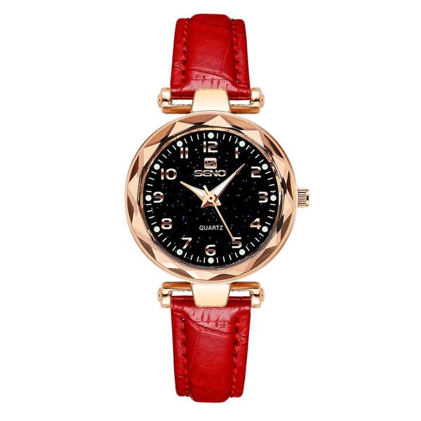 Klocka Quartz Armbandsur RÖD