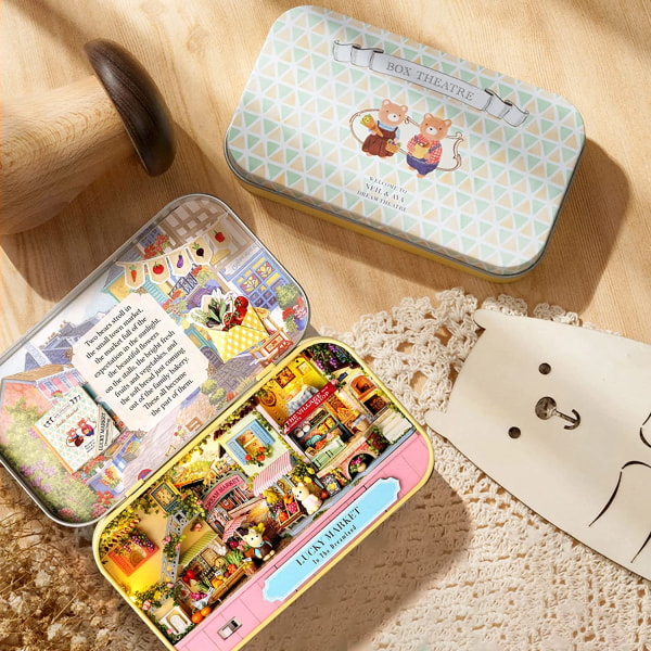 One Piece Tiny House Build Voksen DIY, Boxed Tiny House Kit, DIY Craft Gift for Women (Lucky Bazaar) - 14,3*8,4*2,6 cm