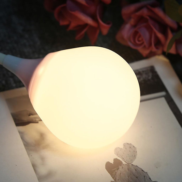 Ballong LED nattlys Øyebeskyttelse Skrivebordslampe (Hvit)
