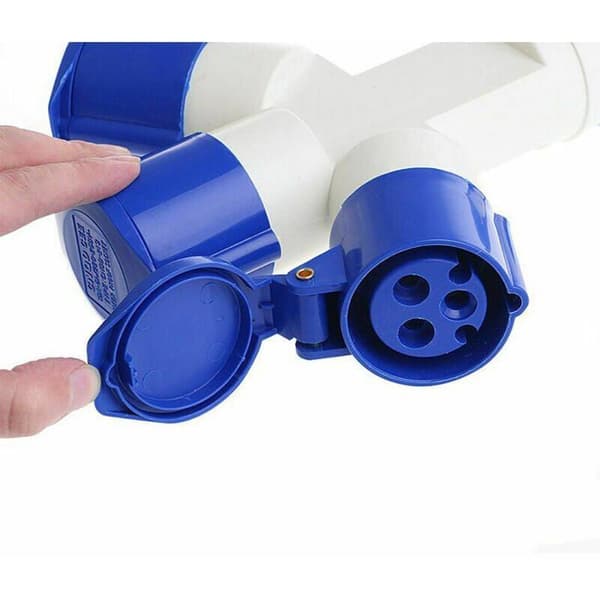 Adapter 3 stikdåser, 3-polet 16A 220V industriel IP44 – Stikdåse til campingvogn/autocamper/båd