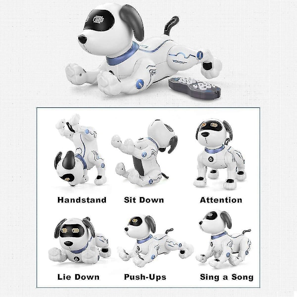 Fjernstyrt Robot Hundeleketøy Rc Stunt Hund Robot Leke For Barn Interaktiv & Smart Dansende Robot Elektronisk Kjæledyrleke