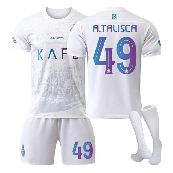 2324 Riyadh Victory Jersey 2 Vieraspelipuku Miesten ja naisten puku Jalkapallopaita NO.49 XS