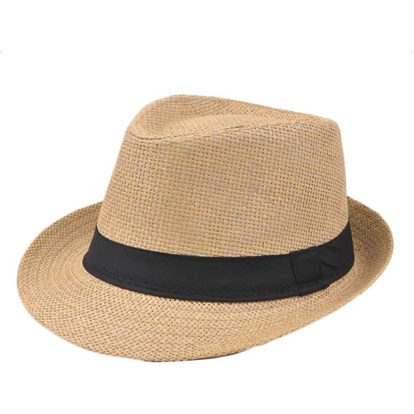 Pip Hatt Herr Dam Sommar Halm Flätat Utomhus Uv Skydd Panama Hat Present