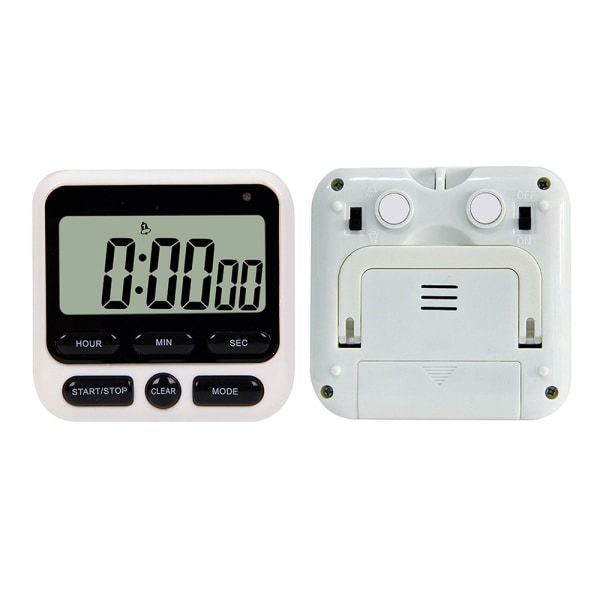 Stor LCD digital kjøkken timer nedtelling opp alarmklokke 24 timer magnetisk HX106