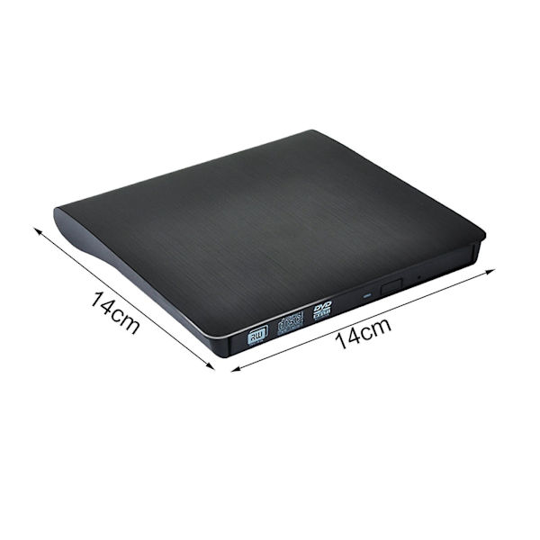Cd-rom-drev USB 3.0 Lav støj ABS Computer Rom Ekstern drev til bærbar computer