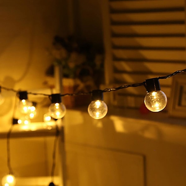 Retro Solar String Lights Globe Fairy String Light Garland Street Wedding Bulb Solar Lamp för utomhusbruk