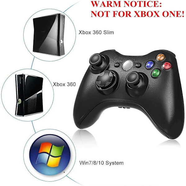 Xbox 360 langaton ohjain, musta