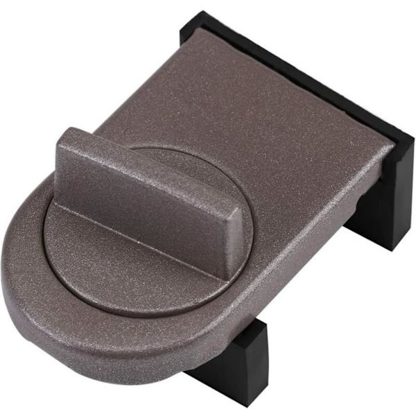 Antilåsing vindu lås plast stål aluminium skyvedør lås barnesikret skyvedør lås-brun, 6*3.5*3cm, 1 stk