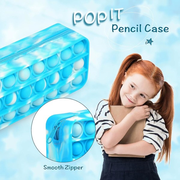 Penaalit kouluun ja kouluvuoteen Lahjat Sensory Bubbles Case Push Pop Fidget Toys Koulutarvikkeet lapsille Suuren kapasiteetin asema