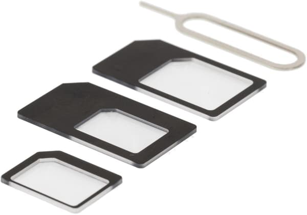 SIM-korttisovitin micro/mini/nano SIM-korteille, musta