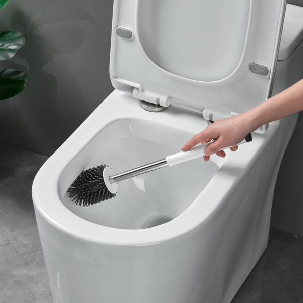 Piimamaasta valmistettu WC-harja WC-seinän ja lattian puhdistussarja - Harmaa, 43*10.5.1kpl