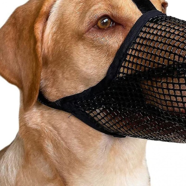 Hundemundkurv, blødt net hundemundbetræk med justerbar strop til pleje Bidning Tygge Gøende Træning (xs,grå)