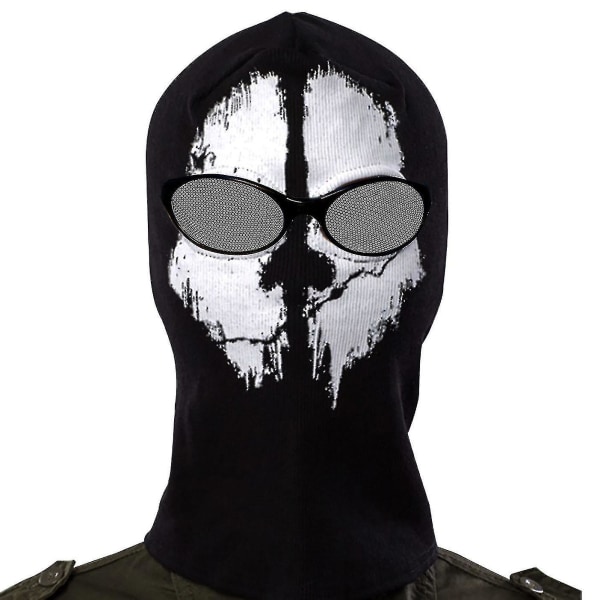 Trixes Ghost Mask - Balaclava Motorcycling Paintball One Size Colour Black R_s