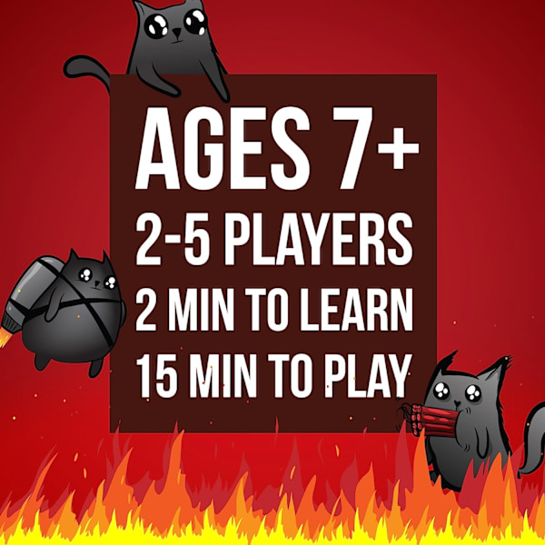 Exploding Kittens Original - Rysk Roulette Kul Familjespel - Flerfärgad