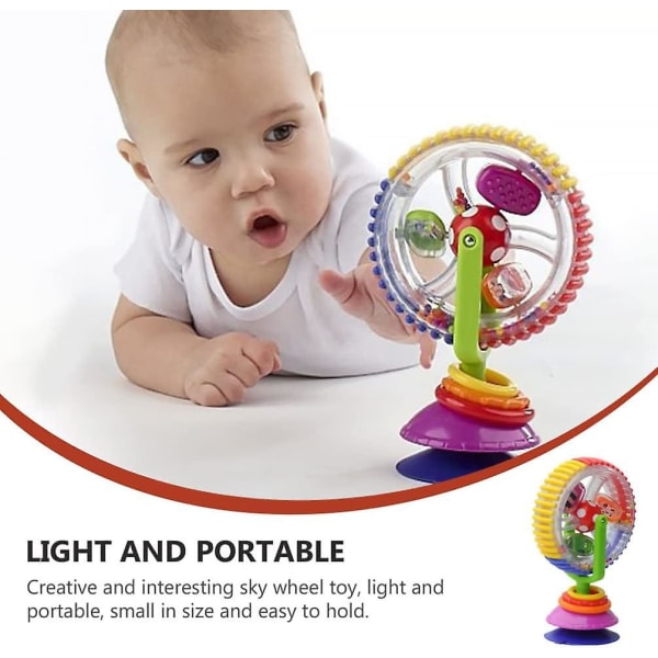 Baby Ferris Wheel - Baby Rotating Rattle with Suction Cup Early Development Rattles Toy Ferris Wheel Shape Children's Chair Handheld Toy