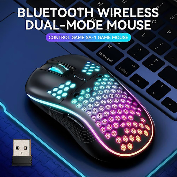 Langaton RGB-pelikohde Bluetooth-yhteydellä ja kevyellä hunajakennokuorella