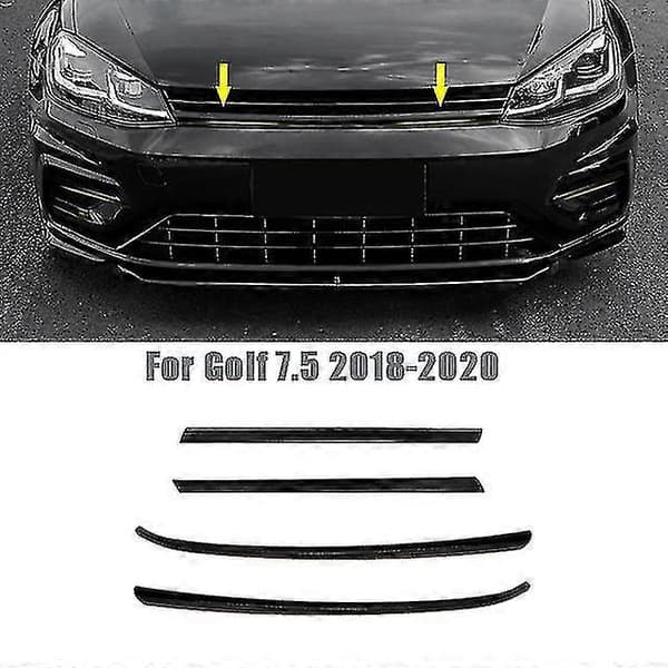 4 stk. Bil Front Senter Nedre Grillstripe For Golf 7.5 Mk7.5 Modifiserte Dekorative Tilbehør