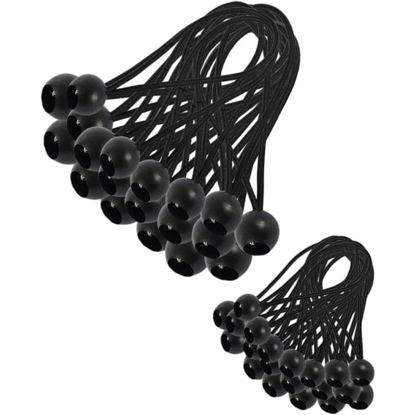 30 Bungee Cords, Tarp Bungee Cords, Tent Extension Harness (200mm & 150mm)