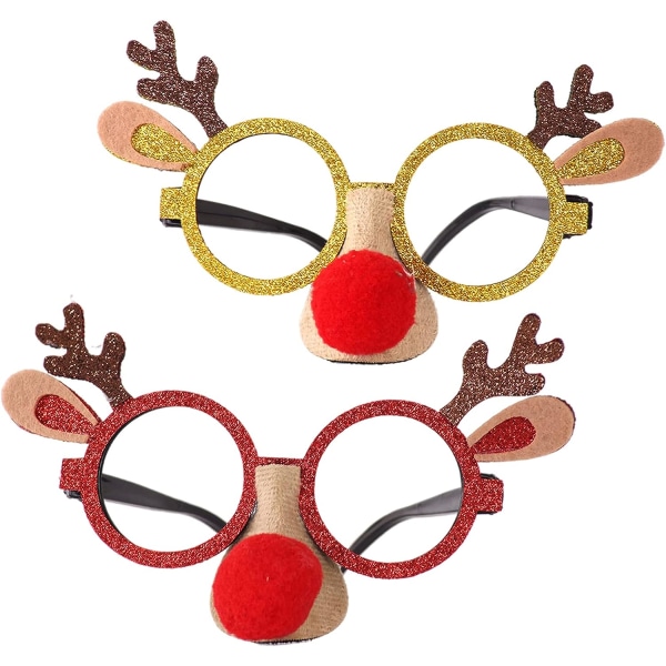 Julfest kreativa rekvisitaglasögon, söta blinkande glasögon,