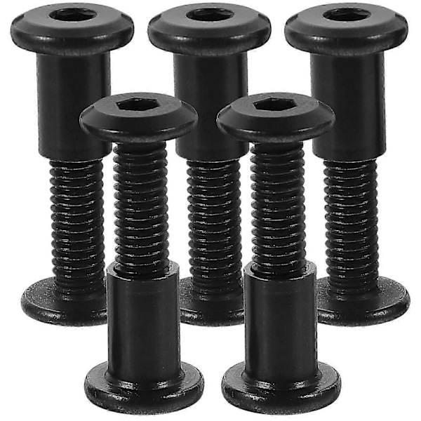 5 Set Bindningsskruv M6x25 Bultlock Mutter Försänkt Bälte Tunnmutter Anslutning