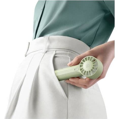 Bærbar ventilator - Mini lommeventilator - USB genopladelig - Tre blæserhastigheder - Sort