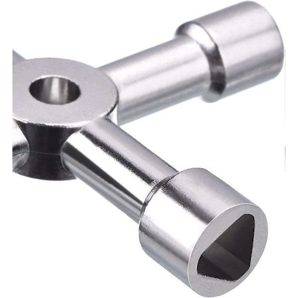 2-pack Elektriska Skåpsnycklar Gasnycklar Universal 4-vägsnycklar För Flera Användningsområden (silver) (ShiKai)