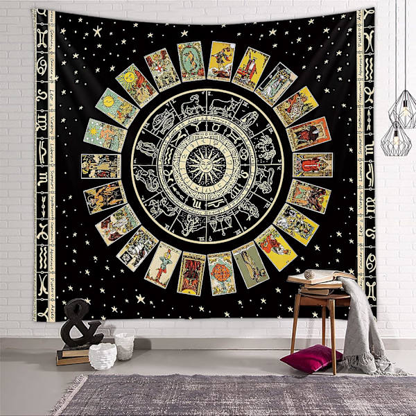 Tarot Divination Väggbonad Abstrakt Konst Psykedelisk Väggdekor