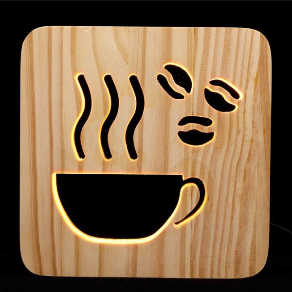 Kreativ kaffe LED soveværelse atmosfære natlys