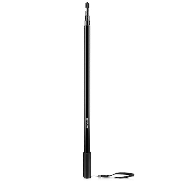PULUZ 3m Metallinen Selfie-keppi Monopod Insta360 One RS / X2 / X3 / X4 -kameroille (Musta)