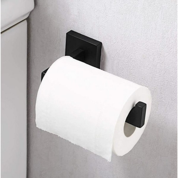 Toiletpapirholder til vægmontering, toiletpapirholder i rustfrit stål SUS304, matsort, A2572DG-BK