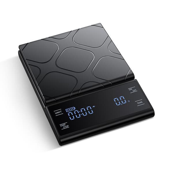 Black Rechargeable Coffee Scale with Timer - 3kg/0.1g