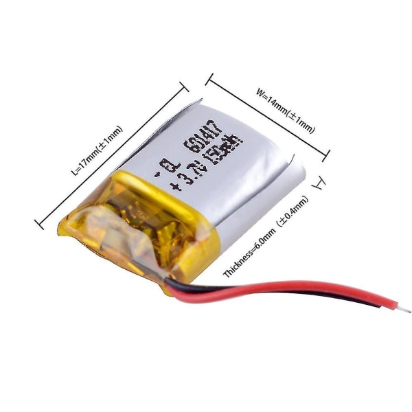 3,7v 150mah Lipo oppladbart batteri Lithium Polymer Li Ion 601417 Kompatibel Mp3 Mp4 Mp5 Pad Dvd E