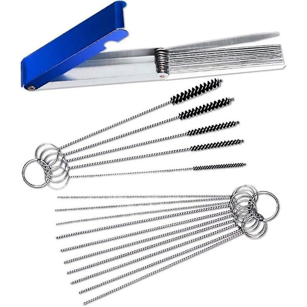 Carburetor Cleaning Tool Kit - 10 Cleaning Needles + 5 Nylon Brushes + 13 Cleaning Wires
