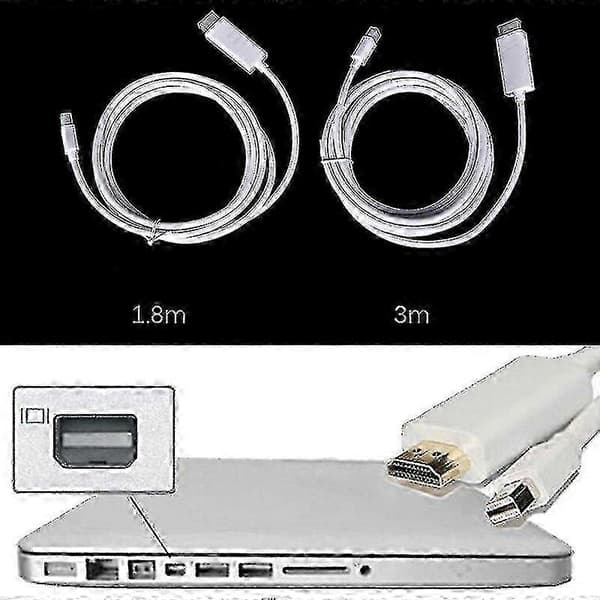 Thunderbolt til HDMI-adapter for Mac og MacBook - Mini DisplayPort til HDMI-kabel