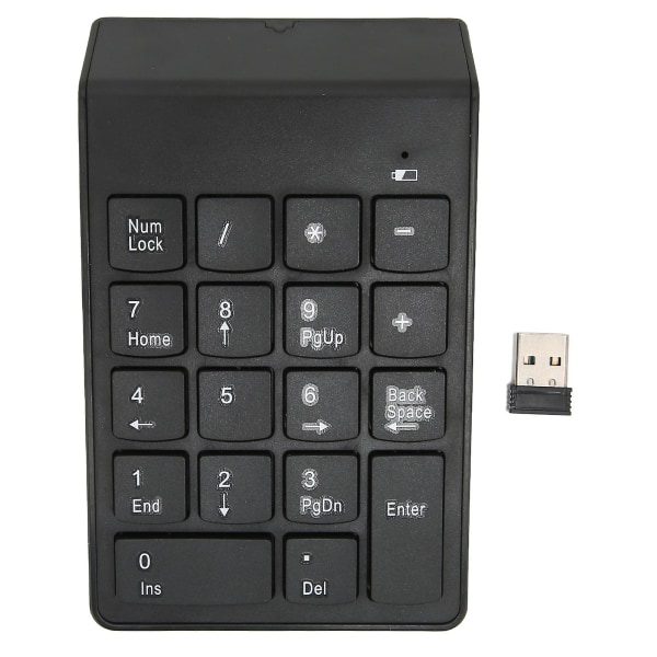 Numeriskt tangentbord Mini trådlöst 18 tangenter 2,4 GHz Stabil anslutning Ergonomisk design Laptop Numpad Numeriskt tangentbord-YM