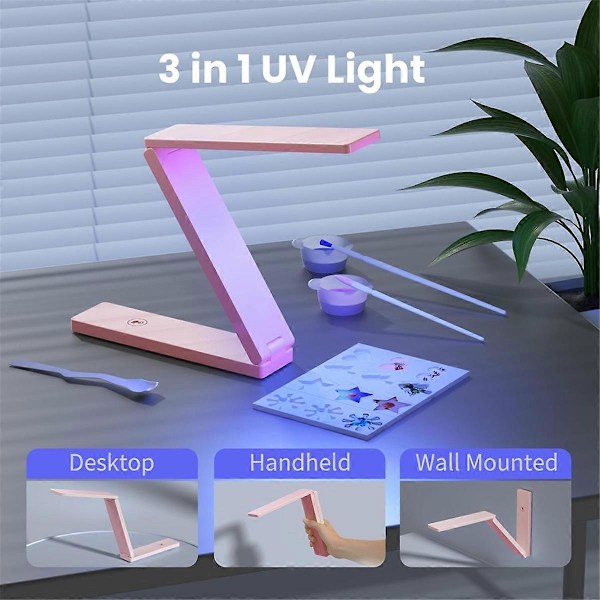UV Lampe for Herding av Resin, 3 i 1 Bruk, Resinutstyr for UV Resin, Resinformer, DIY Håndverksdekorasjon